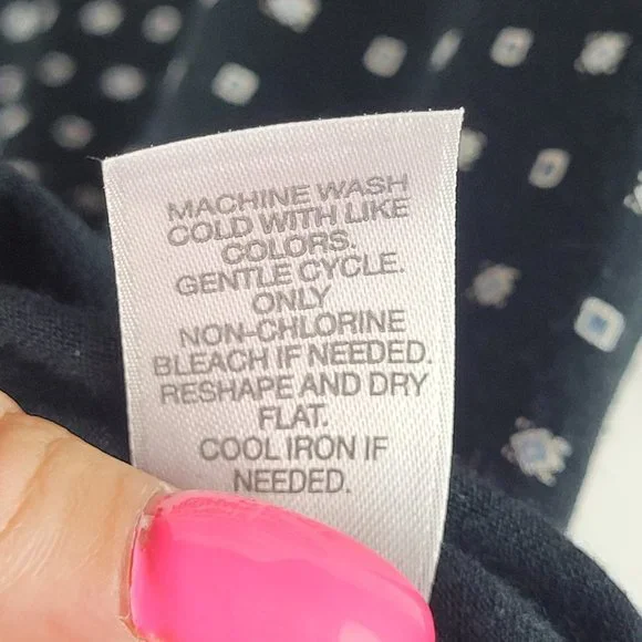 J Jill Wearever Collection Top Women Large Black Tunic Short Flowy Boat Neck - Picture 11 of 11